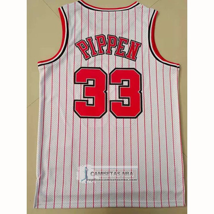 Camiseta Chicago Bulls Scottie Pippen NO 33 Reload Hardwood Classics Blanco